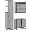 vidaXL 3 Piece Bathroom Furniture Set Grey Sonoma Engineered Wood