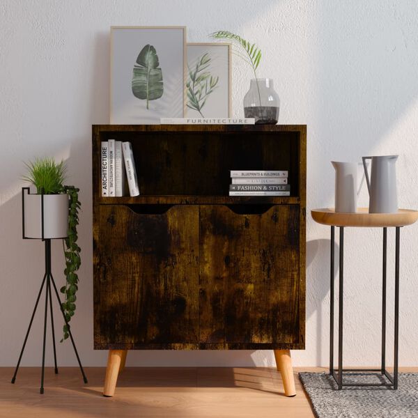 vidaXL Sideboard Smoked Oak 60x30x72 cm Engineered Wood