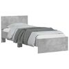 vidaXL Bed Frame with Headboard Concrete Grey 80 x 200 cm