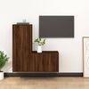 vidaXL 2 Piece TV Cabinet Set Brown Oak Engineered Wood
