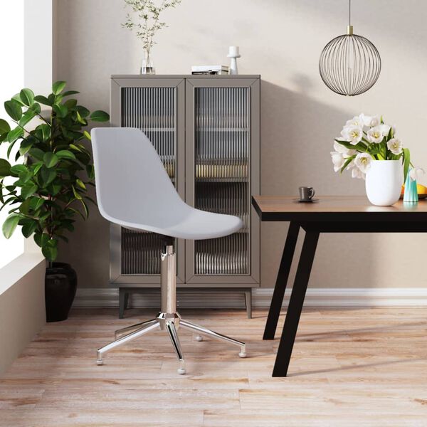 vidaXL Swivel Dining Chair White PP