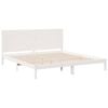 vidaXL Extra Long Bed Frame without Mattress White 200x210 cm Solid Wood