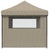 vidaXL Party Tent Folding Taupe 279 x 410 x 315 cm Oxford Fabric