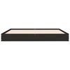 vidaXL Bed Frame without Mattress Black 150x200 cm King Size Engineered Wood