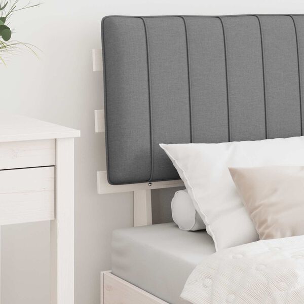vidaXL Bed Frame with Upholstered Headboard Light Grey 75 x 190 cm