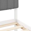 vidaXL Bed Frame with Upholstered Headboard Light Grey 75 x 190 cm