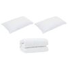 vidaXL Duvet with Pillows with Pillow 3 pcs White Microfiber