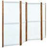 vidaXL 4-Panel Room Divider Cream White 280x170 cm