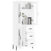 vidaXL Highboard White 69.5x34x180 cm Engineered Wood