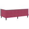 vidaXL Corner Bed Frame with Headboard Wine Red 90 cm x 200 cm Velvet