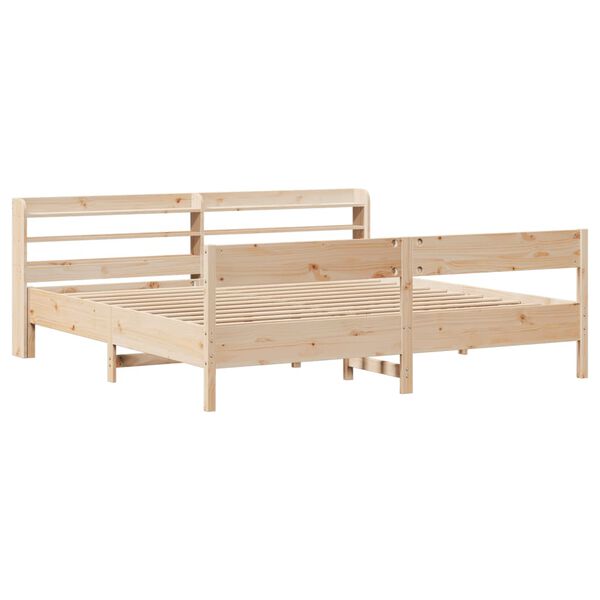 vidaXL Bed Frame without Mattress 180x200 cm Super King Solid Wood Pine