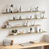 vidaXL Wall Shelves 4 pcs White and Sonoma Oak 115x9x3 cm