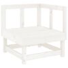 vidaXL 7 Piece Garden Lounge Set White Solid Wood Pine