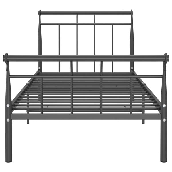 vidaXL Bed Frame without Mattress Black Metal 100x200 cm