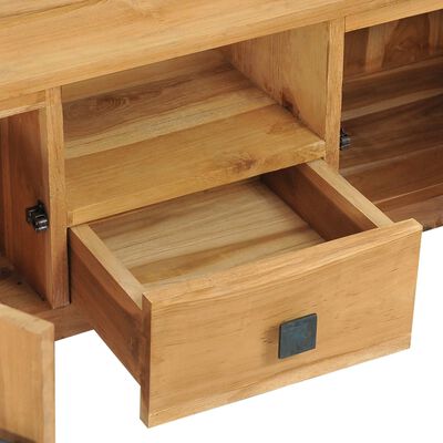 vidaXL TV Cabinet 120x32x45 cm Solid Teak Wood