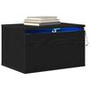 vidaXL Wall-mounted Bedside Cabinet Black Oak 50 x 36 x 30 cm