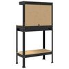 vidaXL Work Benches with Drawer Black 81 x 41 x 145 cm Engineered Wood