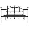 vidaXL Metal Bed Frame without Mattress with Footboard Black 100x200cm