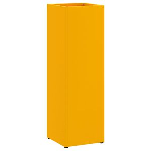 vidaXL Rain Umbrella Stand Mustard 15.5 x 15.5 x 49 cm Steel