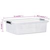 vidaXL Storage Boxes with Lids 5 pcs Transparent 21 L