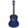 vidaXL Classical Guitar for Beginner with Bag Blue 3/4 36"