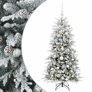 vidaXL Artificial Christmas Tree with Bauble 150 cm 150 LEDs