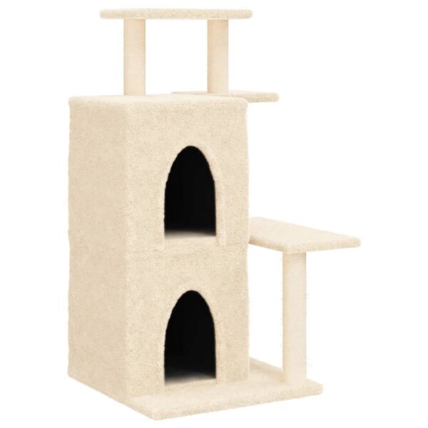 vidaXL Cat Tree with Sisal Scratching Posts Cream 97 cm