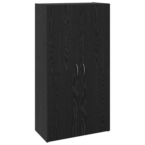 vidaXL Office Cabinet Black oak 60 x 32 x 115 cm Engineered wood