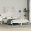 vidaXL Bed Frame with Headboard White 150 x 200 cm Solid Pine Wood