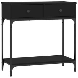 vidaXL Console Table Black 75x34.5x75 cm Engineered Wood