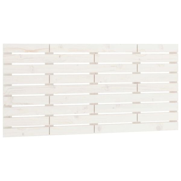vidaXL Wall Headboard White 126x3x63 cm Solid Wood Pine