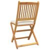 vidaXL Folding Chair 8 pcs White 49 x 57.5 x 92cm Solid Acacia wood