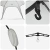 vidaXL Instant Tent Folding with Storage Grey 260 x 260 x 197 cm Steel