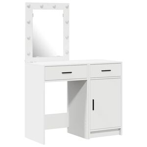 vidaXL Dressing Table 2 pcs White 50 x 41 x 135 cm Engineered Wood
