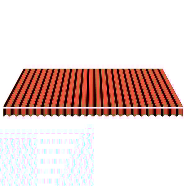 vidaXL Awning Top Sunshade Canvas Orange and Brown 3.5x2.5 m