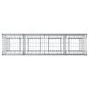 vidaXL Gabion Raised Bed 2 pcs Silver 200 x 50 x 80 cm