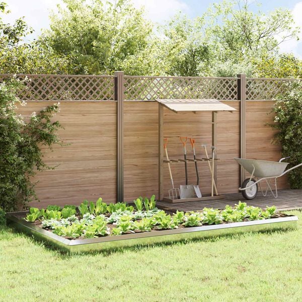 vidaXL Snail Fences 16 pcs Silver Galvanised Steel