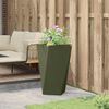vidaXL Planter Olive Green 40 x 40 x 75 cm Steel