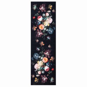 vidaXL Kitchen Rug Black 150 x 45 cm Velvet