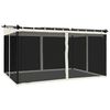 vidaXL Gazebo with Mesh Walls Cream 4x3 m Steel