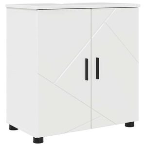 vidaXL Bathroom Cabinet with Storage High Gloss White 61 x 35 x 64 cm
