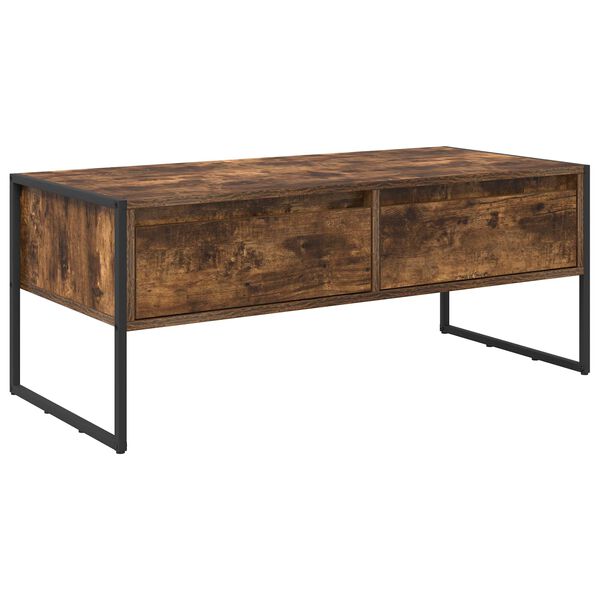 vidaXL Coffee Table Smoke Oak 100 x 46 x 40 cm Engineered Wood