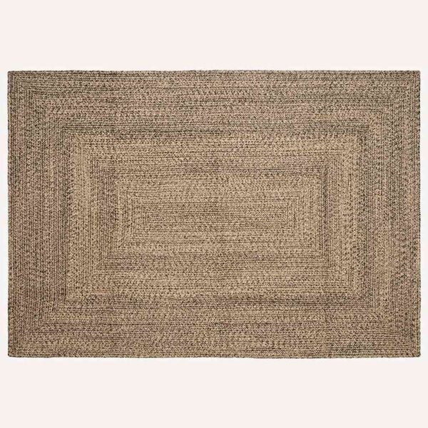 vidaXL Area Rugs Rectangular Natural and Black 200 x 290 cm Jute
