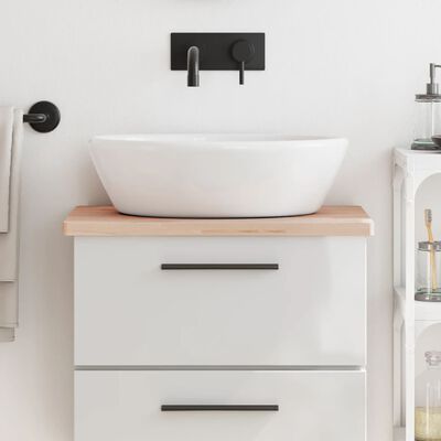 vidaXL Bathroom Countertop 60x40x2.5 cm Solid Wood Beech