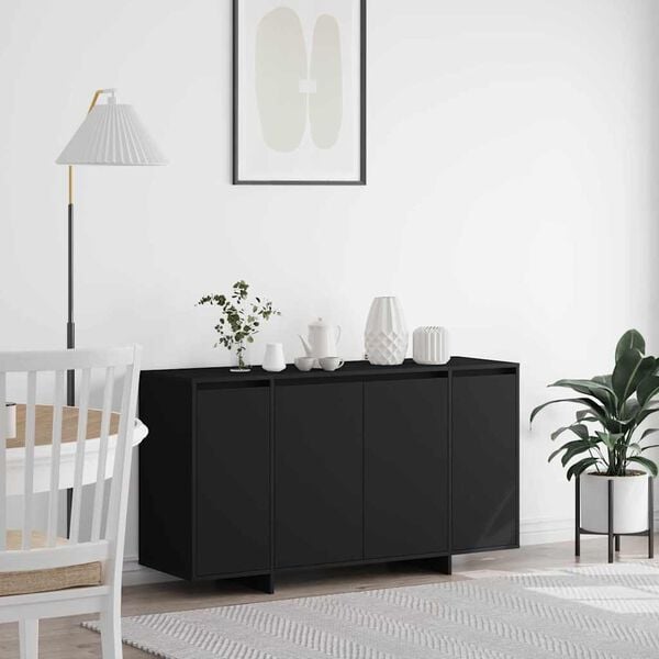 vidaXL Sideboard Black 135 x 41 x 75 cm Engineered Wood