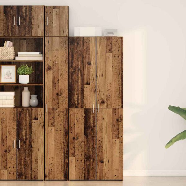 vidaXL Highboard 2 pcs Old Wood 70 x 42.5 x 185 cm