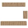 vidaXL TV Cabinet Set Wall-mounted 6 pcs Artisan oak Engineered wood