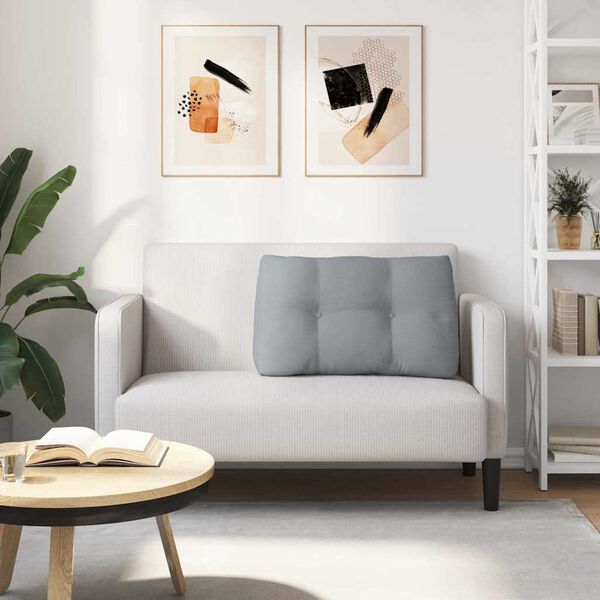 vidaXL Back Pillow Light Grey 80 x 24 x 50 cm Fabric