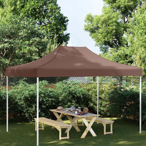 vidaXL Party Tent Roof 4x3 m Brown 270 g/m&sup2;