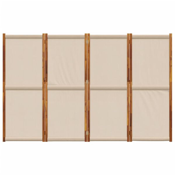vidaXL 4-Panel Room Divider Taupe 280x180 cm